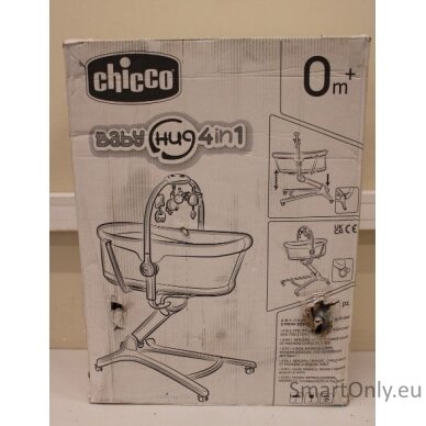 SALE OUT. CHICCO Baby Hug 4 in 1 Glacial Multifunctional Crib, Gray | Chicco | DAMAGED PACKAGING, SCRATCHED ON LEGS