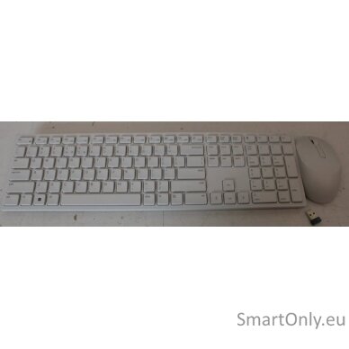 SALE OUT. Dell Keyboard and Mouse KM5221W Pro Wireless US International White, UNPACKED AS DEMO | Keyboard and Mouse | KM5221W Pro | Keyboard and Mouse Set | Wireless | Mouse included | US | UNPACKED  AS DEMO | White | 2.4 GHz 2