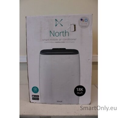 SALE OUT. Duux North Smart Mobile Airconditioner 18.000 BTU, White | Smart Mobile Air Conditioner | North | Number of speeds 3 | White | DAMAGED PACKAGING DAMAGED ITEM ,BROKEN  CORPUS 5