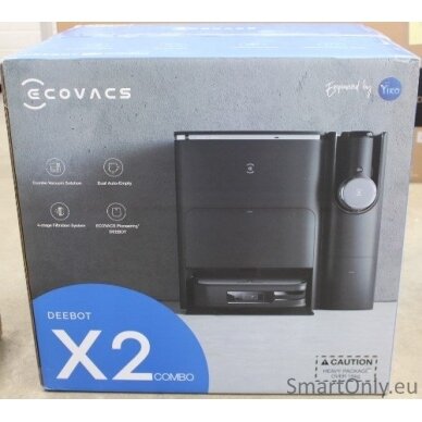 SALE OUT. Ecovacs DEEBOT X2 COMBO Vacuum cleaner,Robot+Handheld,Wet&Dry,Robot Operating 210 min,Dust bin 0,42L,6400 mAh,Black+Dual Auto-empt Ecovacs Robotic Vacuum Cleaner+Handheld DEEBOT X2 COMBO Wet&Dry Operating time (max) 210 min 6400 mAh Dust capacit