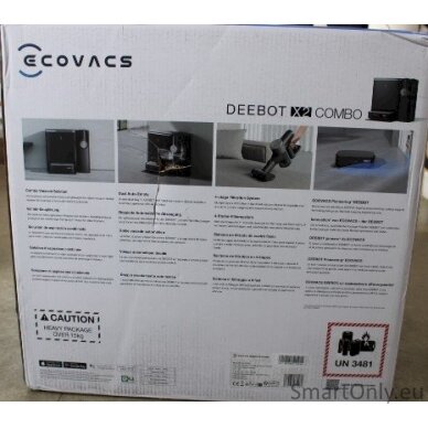 SALE OUT. Ecovacs DEEBOT X2 COMBO Vacuum cleaner,Robot+Handheld,Wet&Dry,Robot Operating 210 min,Dust bin 0,42L,6400 mAh,Black+Dual Auto-empt Ecovacs Robotic Vacuum Cleaner+Handheld DEEBOT X2 COMBO Wet&Dry Operating time (max) 210 min 6400 mAh Dust capacit