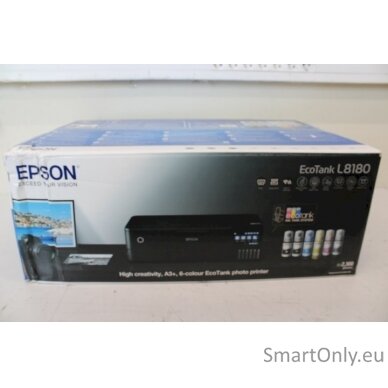 SALE OUT. Epson EcoTank L8180 | Epson Multifunctional Printer | EcoTank L8180 | Inkjet | Colour | Inkjet Multifunctional Printer | A3+ | Wi-Fi | Black | DAMAGED PACKAGING 2