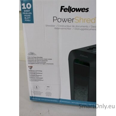 SALE OUT.  Fellowes Cross-Cut LX65 Black Paper shredding Credit cards shredding DAMAGED PACKAGING Traditional 4