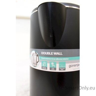 SALE OUT. Gorenje K15DWBK Kettle, Electric, Capacity 1.5 L, Power 2200 W, Stainless Steel, Black, DAMAGED PACKAGING, SCRATCHES | Kettle | K15DWBK | Electric | 2200 W | 1.5 L | Stainless steel | 360° rotational base | Black | DAMAGED PACKAGING, SCRATCHES 5