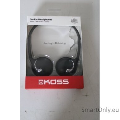 SALE OUT. Koss KPH25 Headphones, On-Ear, Wired, Black, DAMAGED PACKAGING | Headphones | KPH25k | Wired | On-Ear | DAMAGED PACKAGING | Black