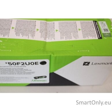 SALE OUT. Lexmark 50F2U0E Cartridge, Black/დაზიანებულია შეფუთვა, DAMAGED PACKAGING | Lexmark 50F2U0E | 502UE Ultra High Yield Corporate Cartridge (20k) | Cartridge | Black | DAMAGED PACKAGING 1