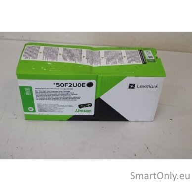 SALE OUT. Lexmark 50F2U0E Cartridge, Black/დაზიანებულია შეფუთვა, DAMAGED PACKAGING | Lexmark 50F2U0E | 502UE Ultra High Yield Corporate Cartridge (20k) | Cartridge | Black | DAMAGED PACKAGING