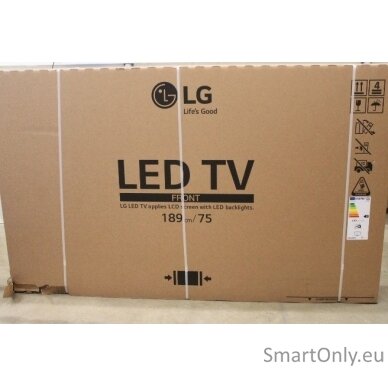 SALE OUT. LG 75UN640S0LD 75“ 3840x2160/330cd/m2/HDMI RF USB | LG | 75UN640S0LD | 75 " | Landscape | 16/7 | WebOS22 | DAMAGED PACKAGING | 330 cd/m² | N/A ° | N/A °