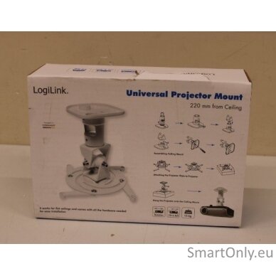 SALE OUT. Logilink BP0003 Projector mount, ceiling, universal, 220 mm, white | Logilink | DAMAGED PACKAGING