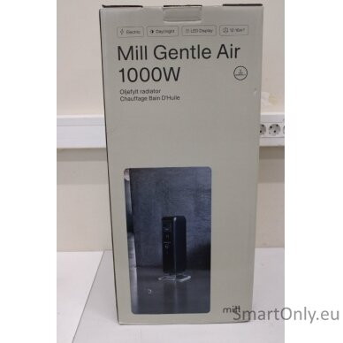 SALE OUT. Mill AB-H1000DN BLACK 1000W, oil filled radiator, Led Display, day/night thermostat, glass fronts Black | Mill | Oil | AB-H1000DN | Oil Filled Radiator | 1000 W | Number of power levels 3 | Suitable for rooms up to 12-16 m² | Black | DENT ON SID