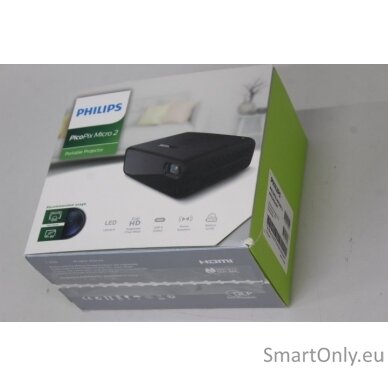 SALE OUT. Philips PicoPix Micro 2 Mobile Projector, 854x480, 16:9, 600:1, Black USED AS DEMO, DAMAGED PACKAGING, SCRATCHED | PPX340/INT | FWVGA (854x480) | 200 ANSI lumens | Black | USED AS DEMO, DAMAGED PACKAGING, SCRATCHED 5