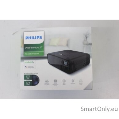 SALE OUT. Philips PicoPix Micro 2TV Mobile Projector, 854x480, 16:9, 600:1, Black USED AS DEMO, DAMAGED PACKAGING | PPX360/INT | FWVGA (854x480) | 200 ANSI lumens | Black | USED AS DEMO, DAMAGED PACKAGING 2