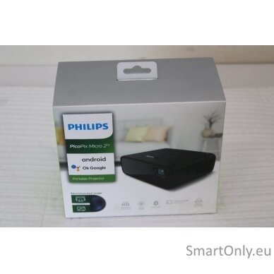 SALE OUT. Philips PicoPix Micro 2TV Mobile Projector, 854x480, 16:9, 600:1, Black USED AS DEMO, DAMAGED PACKAGING | PPX360/INT | FWVGA (854x480) | 200 ANSI lumens | Black | USED AS DEMO, DAMAGED PACKAGING 4