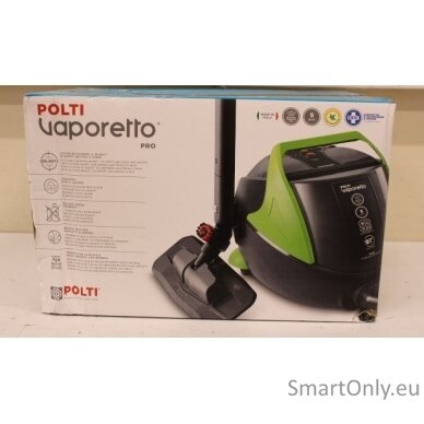 SALE OUT. | Polti | Steam cleaner | PTEU0280 Vaporetto Pro 95_Turbo Flexi | Power 1100 W | Steam pressure 5 bar | Water tank capacity 1.3 L | Black/Green | DAMAGED PACKAGING,SCRATCHED  FLEXIBLE HOSE WITH REMOTE CONTROL ON SIDE , SCRATCHED PARQUET BRUSH ON