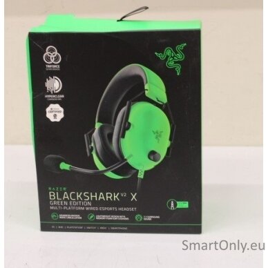 SALE OUT. Razer BlackShark V2 X Gaming Headset, Over-Ear, Wired, Green | Razer | Gaming Headset | BlackShark V2 X | Wired | Over-Ear | DAMAGED PACKAGING