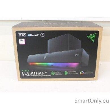 SALE OUT. Razer Leviathan V2, Gaming Soundbar, DAMAGED PACKAGING, SCRATCHES | Gaming Soundbar | Leviathan V2 | DAMAGED PACKAGING, SCRATCHES | Bluetooth | Black | Wireless connection 1