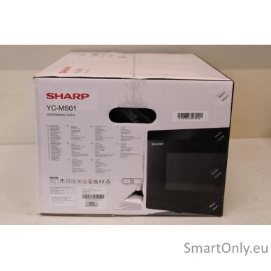 SALE OUT. Sharp YC-MS01E-B Microwave oven, 20 L capacity, 800 W, Black | Sharp | YC-MS01E-B | Microwave Oven | Free standing | 20 L | 800 W | Black | DAMAGED PACKAGING, DENT ON SIDE | Sharp | Microwave Oven | YC-MS01E-B | Free standing | 20 L | 800 W | Bl 1