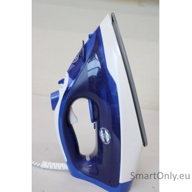 SALE OUT. TEFAL FV2838E0 Steam Iron, Water Tank 0.27 L, Countinuous Steam 40 g/min, Blue/White | FV2838E0 | Steam Iron | 2400 W | Water tank capacity 270 ml | Continuous steam 40 g/min | Blue/White | DAMAGED PACKAGING, BROKEN CORPUS ON SIDE 6