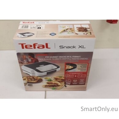 SALE OUT. Tefal SW701110 Snack XL Wafle maker, White/Grey | TEFAL | Wafle Maker Snack XL | SW701110 | 850 W | Number of pastry 2 | Belgium | White/Grey | DAMAGED PACKAGING