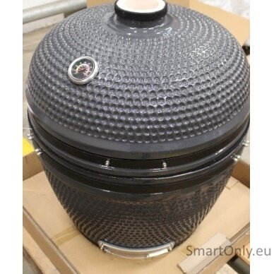 SALE OUT. TunaBone 26" Grill, Dark grey, SCRATCHED, MISSING TWO ZONE COOKING STONE, CRACGED HOOD | TunaBone | Kamado classic 26" grill | Size XL | Dark grey