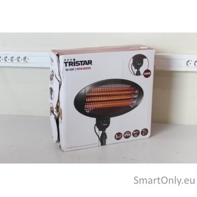 SALE OUT.Tristar KA-5287 Patio Heater, Black Tristar Heater KA-5287 Tristar Patio heater 2000 W Number of power levels 3 Suitable for rooms up to 20 m² Black DAMAGED PACKAGING, SCRATCHES RIGHT ON THE SIDE IPX4 | Tristar | Heater | KA-5287 | Patio heater |