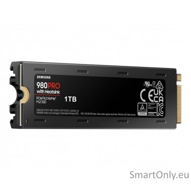 Samsung | 980 PRO with Heatsink | 1000 GB | SSD form factor M.2 2280 | SSD interface M.2 NVMe 1.3c | Read speed 7000 MB/s | Write speed 5000 MB/s 11