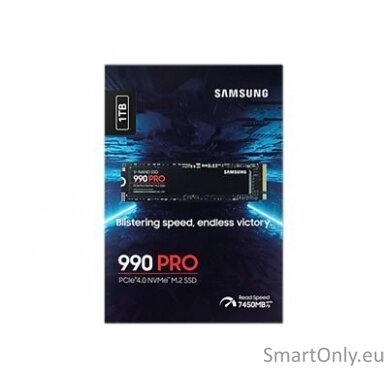 Samsung | 990 PRO | 1000 GB | SSD form factor M.2 2280 | Solid-state drive interface PCIe Gen4x4 | Read speed 7450 MB/s | Write speed 6900 MB/s 10