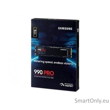 Samsung | 990 PRO | 1000 GB | SSD form factor M.2 2280 | Solid-state drive interface PCIe Gen4x4 | Read speed 7450 MB/s | Write speed 6900 MB/s 9