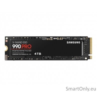 Samsung | 990 PRO | 4000 GB | SSD form factor M.2 2280 | Solid-state drive interface NVMe | Read speed 7450 MB/s | Write speed 6900 MB/s 3