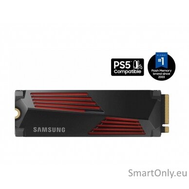 Samsung | 990 PRO with Heatsink | 2000 GB | SSD form factor M.2 2280 | Solid-state drive interface M.2 NVMe | Read speed 7450 MB/s | Write speed 6900 MB/s 7