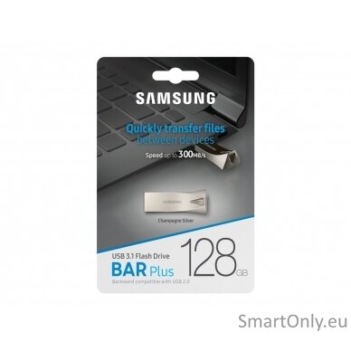 Samsung | BAR Plus | MUF-128BE3/APC | 128 GB | USB 3.1 | Silver 8