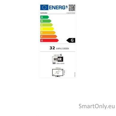 Samsung Curved Monitor  LC34G55TWWPXEN 34 ", VA, UWQHD, 3440 x 1440, 21:9, 1 ms, 250 cd/m², Black, 165 Hz, HDMI ports quantity 1 4