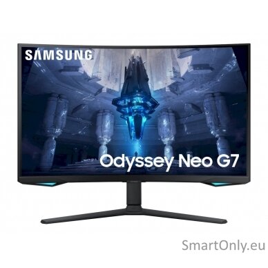 Samsung Curved Monitor LS32BG750NPXEN 32 ", VA, UHD, 3840 x 2160, 16:9, 1 ms, 350 cd/m², Black, HDMI ports quantity 2, 165 Hz