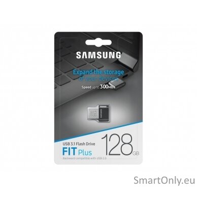 Samsung | FIT Plus | MUF-128AB/APC | 128 GB | USB 3.1 | Black/Silver 8