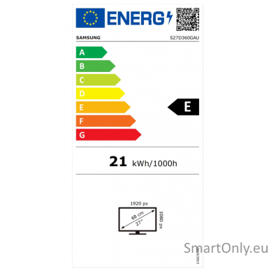 Samsung LS27D360GAUXEN | 27 " | VA | FHD | 16:9 | 100 Hz | 4 ms | 1920 x 1080 pixels | 250 cd/m² | HDMI ports quantity 1 | Black