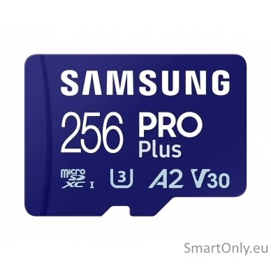 Samsung | microSD Card | Pro Plus | 256 GB | MicroSDXC | Flash memory class 10