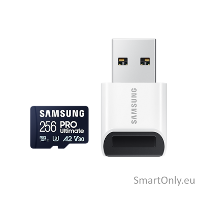 Samsung | MicroSD Card with Card Reader | PRO Ultimate | 256 GB | microSDXC Memory Card | Flash memory class U3, V30, A2 3