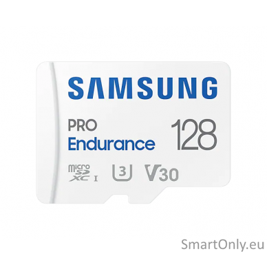 Samsung | PRO Endurance | MB-MJ128KA/EU | 128 GB | MicroSD Memory Card | Flash memory class U3, V30, Class 10 | SD adapter