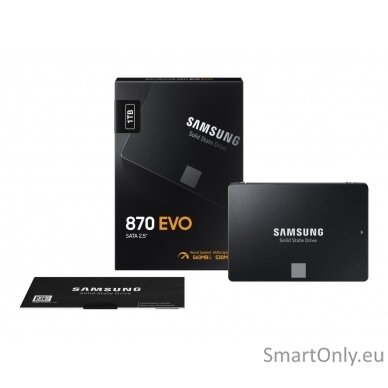 Samsung | SSD | 870 EVO | 1000 GB | SSD form factor 2.5" | Solid-state drive interface SATA III | Read speed 560 MB/s | Write speed 530 MB/s 8