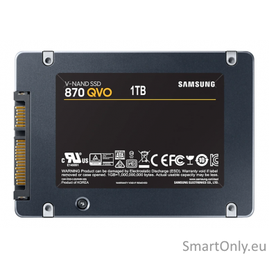 Samsung | SSD | 870 QVO | 1000 GB | SSD form factor 2.5" | Solid-state drive interface SATA III | Read speed 560 MB/s | Write speed 530 MB/s 1