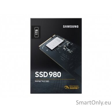 Samsung | V-NAND SSD | 980 | 1000 GB | SSD form factor M.2 2280 | Solid-state drive interface M.2 NVME | Read speed 3500 MB/s | Write speed 3000 MB/s 6