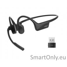 Shokz OpenComm2 UC Bluetooth Wireless Bone Sound PC Headset with Noise Cancelling Boom Mic and Bluetooth USB-A Dongle Black