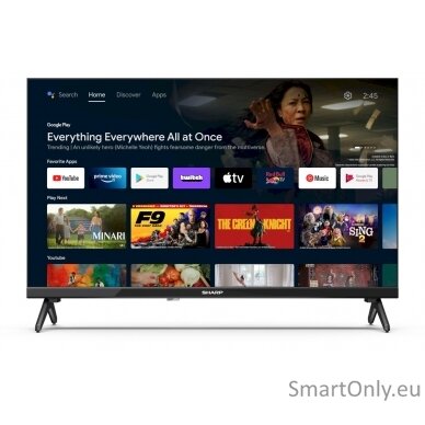 Sharp 24FH2EA 32” (81cm) HD Ready Android Frameless TV, Google Assistant Sharp 1