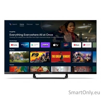 Sharp 32FH8E 32" (81cm) Full HD Android Frameless TV, Google Assistant Sharp 1