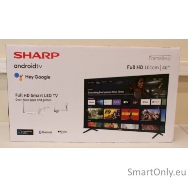 Sharp 40FH2EA | 40" (101 cm) | Smart TV | Android TV | FHD | Black | DAMAGED PACKAGING