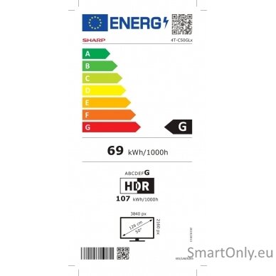 Sharp 55" (139cm) 4K Ultra HD Smart Google Frameless TV, Dolby Vision, Dolby Atmos, Google Assistant