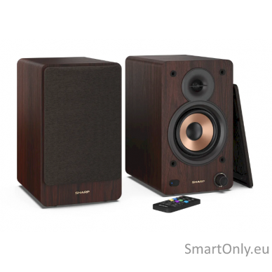 Sharp CP-SS30 Bookshelf Speakers, Brown 7