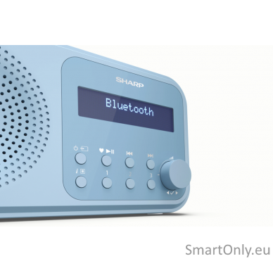 Sharp DR-P420(BL) Tokyo Portable Digital Radio, FM/DAB/DAB+, Bluetooth 5.0, USB or Battery Powered, Blue Sharp 3