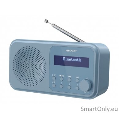 Sharp DR-P420(BL) Tokyo Portable Digital Radio, FM/DAB/DAB+, Bluetooth 5.0, USB or Battery Powered, Blue Sharp 5