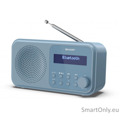 Sharp DR-P420(BL) Tokyo Portable Digital Radio, FM/DAB/DAB+, Bluetooth 5.0, USB or Battery Powered, Blue Sharp